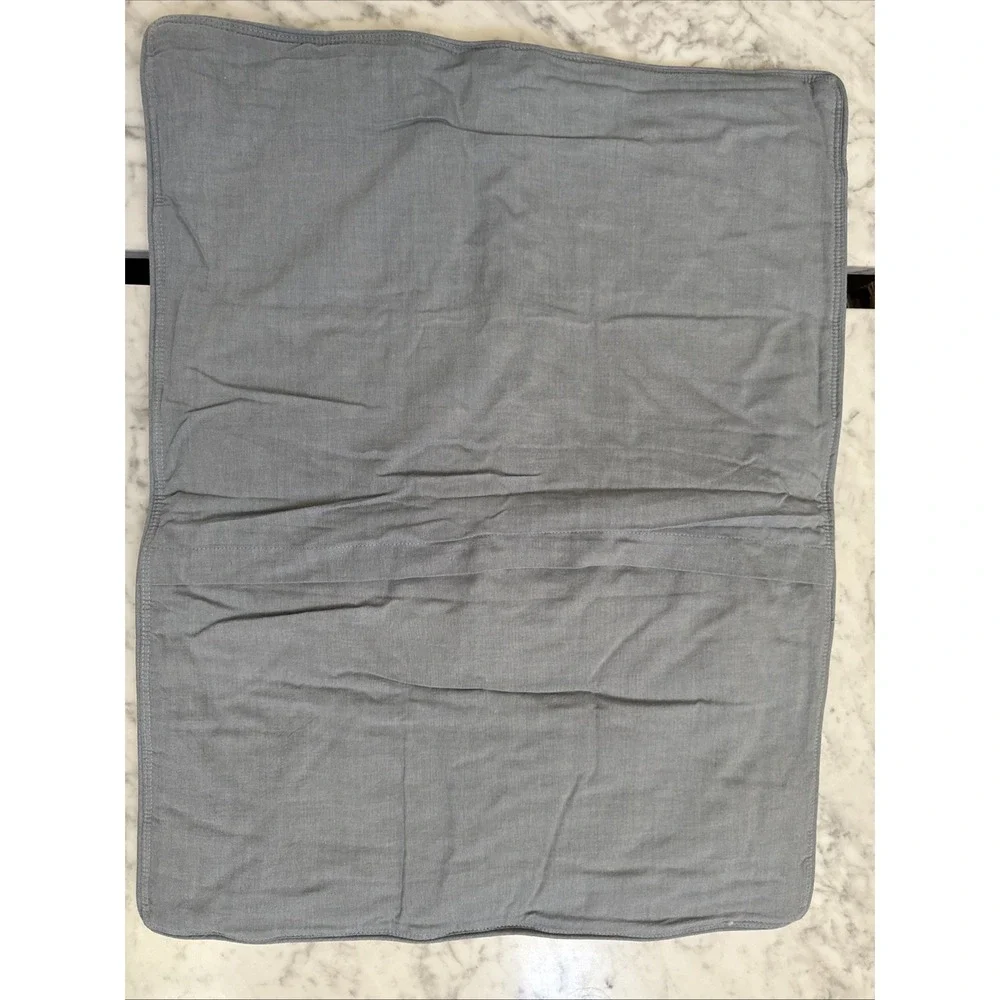 POTTERY BARN BELGIAN FLAX LINEN WAFFLE WEAVE CHAMBRAY BLUE STANDARD PILLOW SHAM